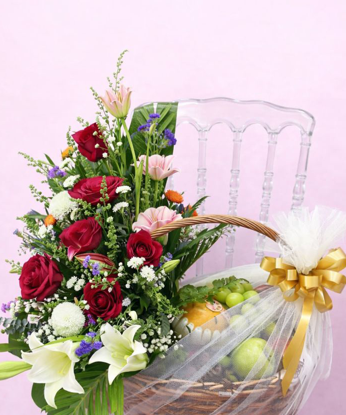 Premium Fruit & Flower Basket 888 (RM 300.00)