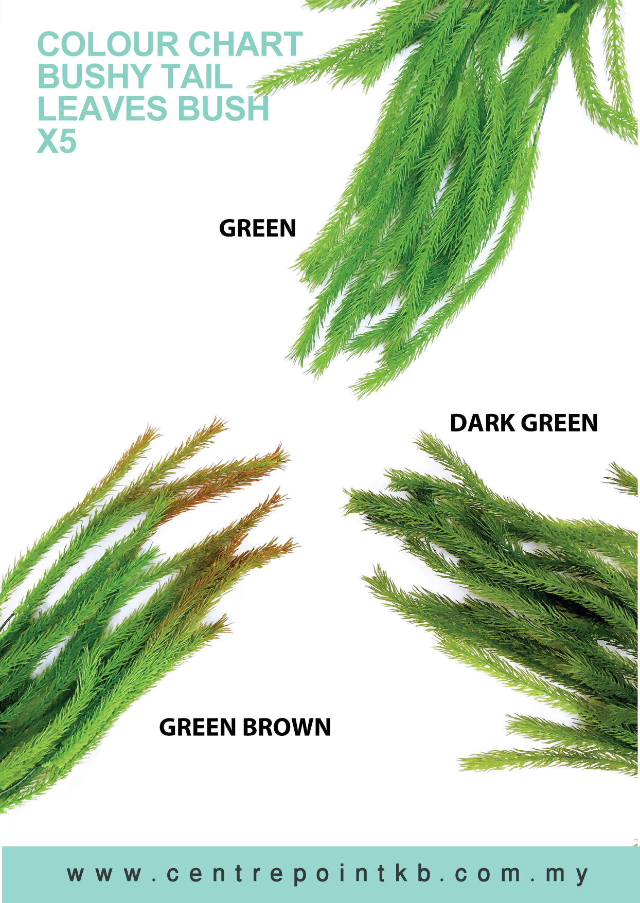 Bushy Tail Leaves Bush X5 (Pieces/Dozen)
