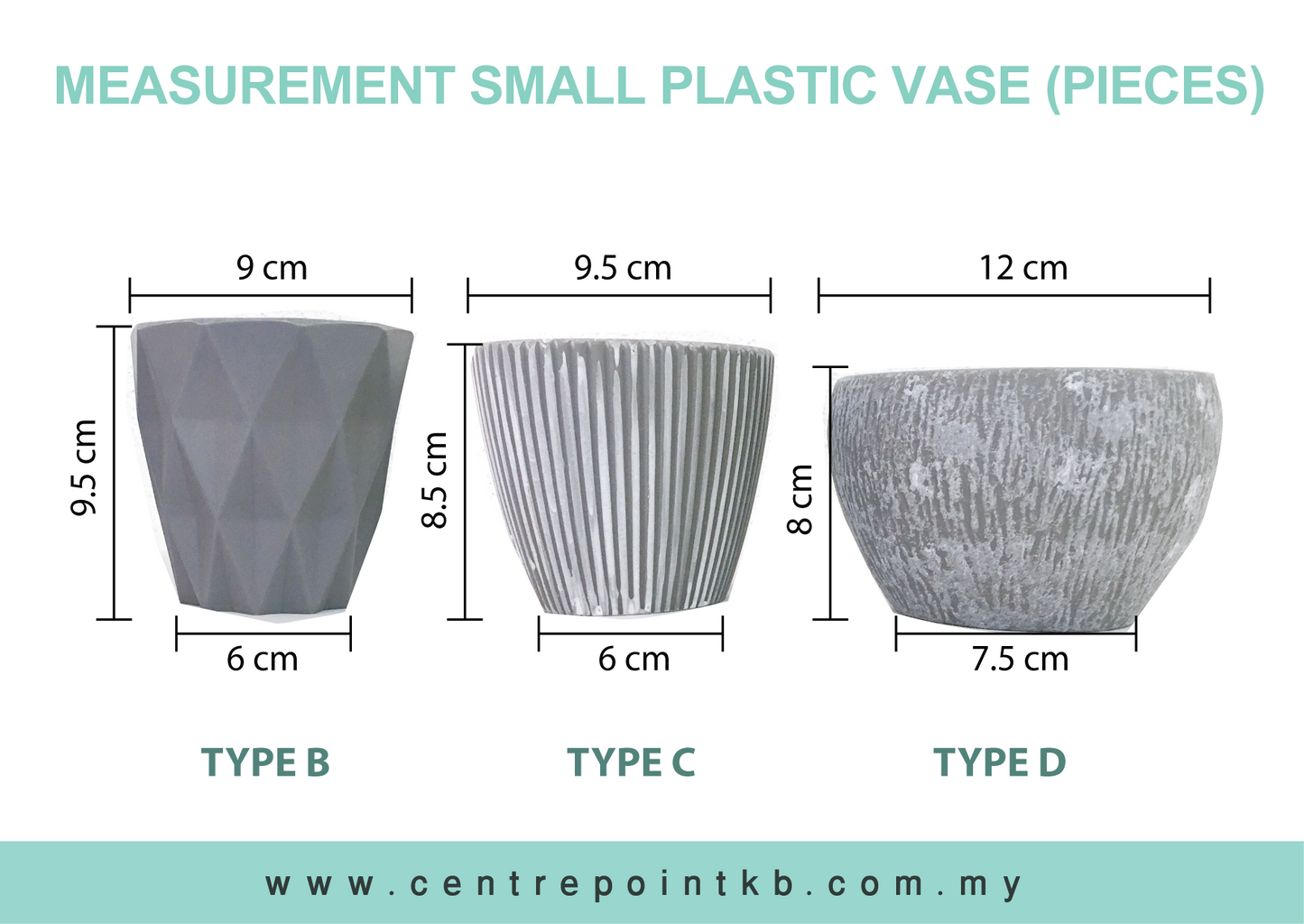 Small Plastic Vase (Pieces)