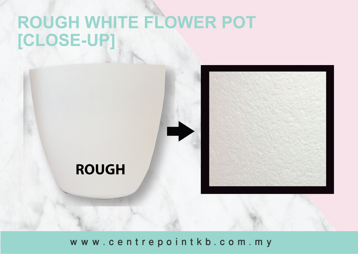 White Flower Pot B (Pieces)