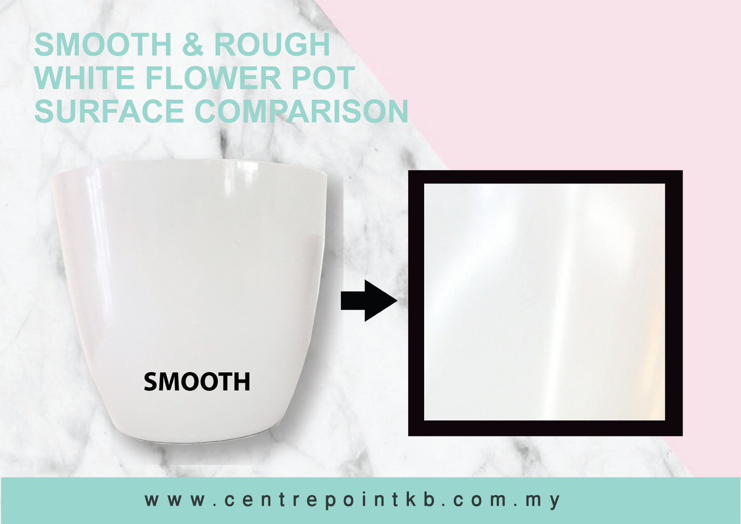 White Flower Pot A (Pieces)