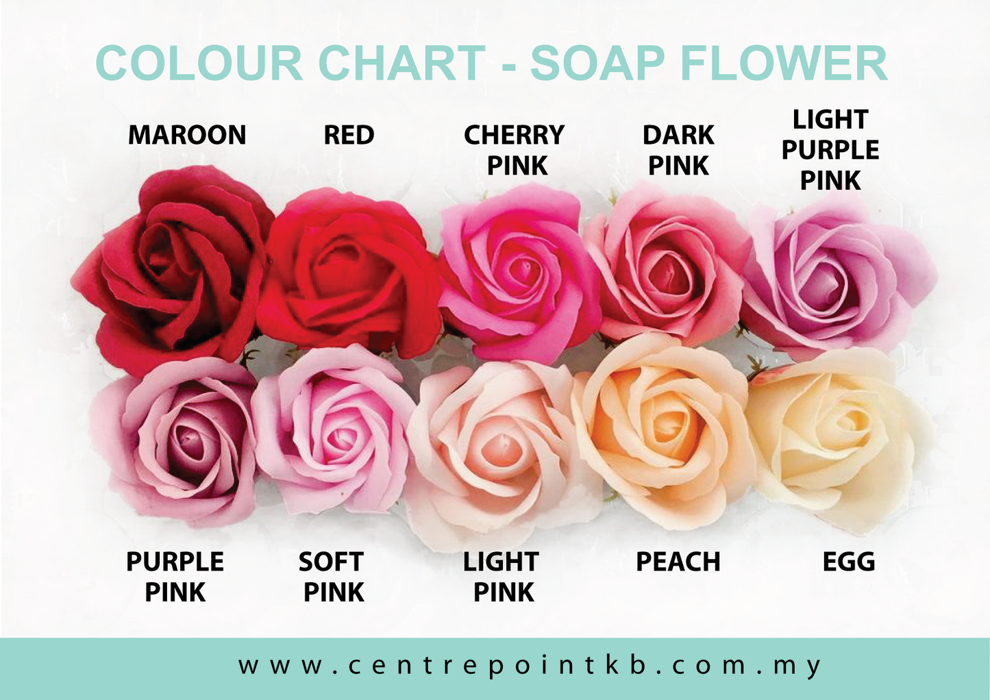 Grade AA Soap Flower Head Base (50pcs/Box) + Flower Stick (50pcs) 【Optional】