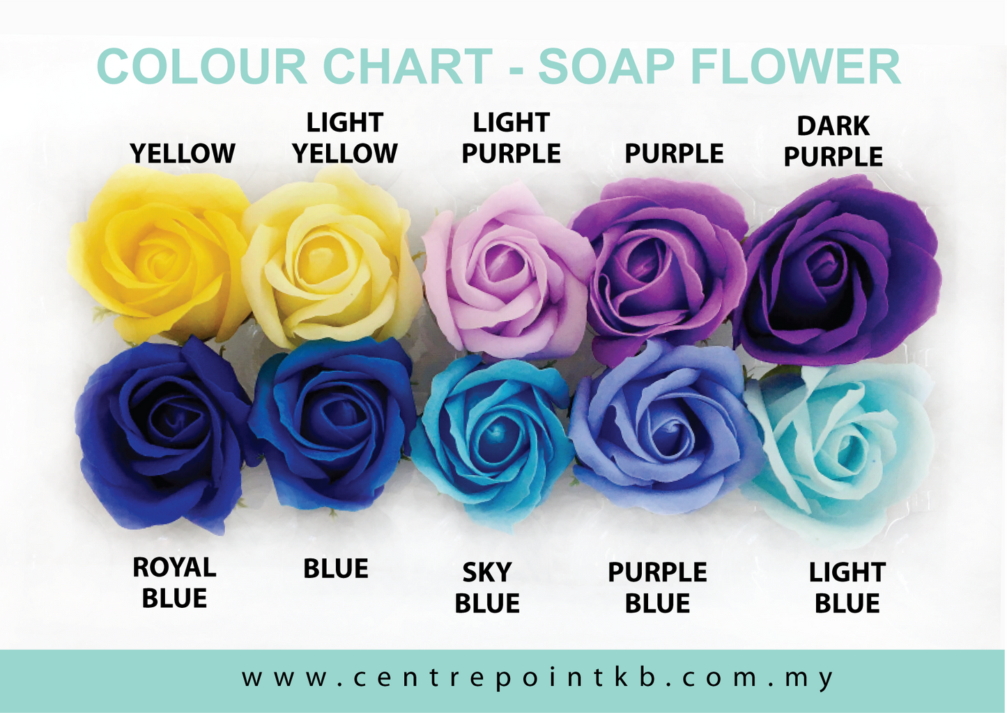 Grade AA Soap Flower Head Base (50pcs/Box) + Flower Stick (50pcs) 【Optional】