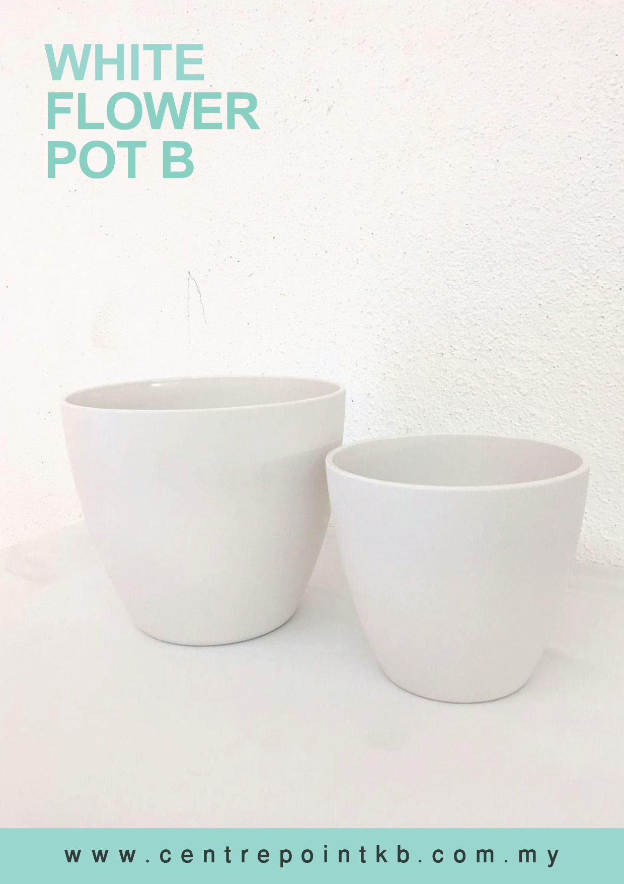White Flower Pot B (Pieces)