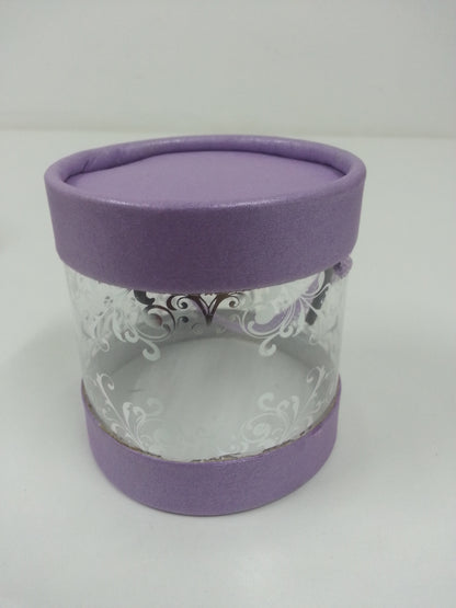 Round Transparent Paper Box (Colours) 25Box/Pkt