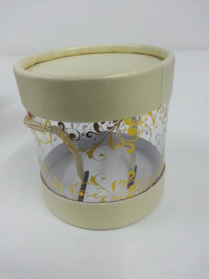 Round Transparent Paper Box (Colours) 25Box/Pkt
