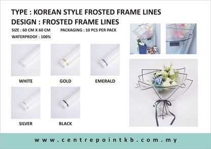 Korea Style Frosted Frame Lines (10 pcs/pkt)