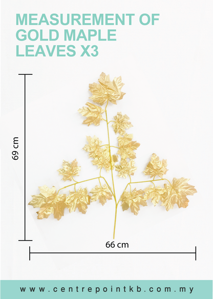 Gold Maple Leaves X3 (Pieces/Dozen)