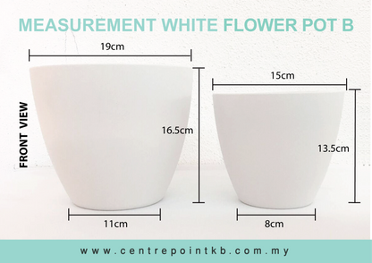 White Flower Pot B (Pieces)