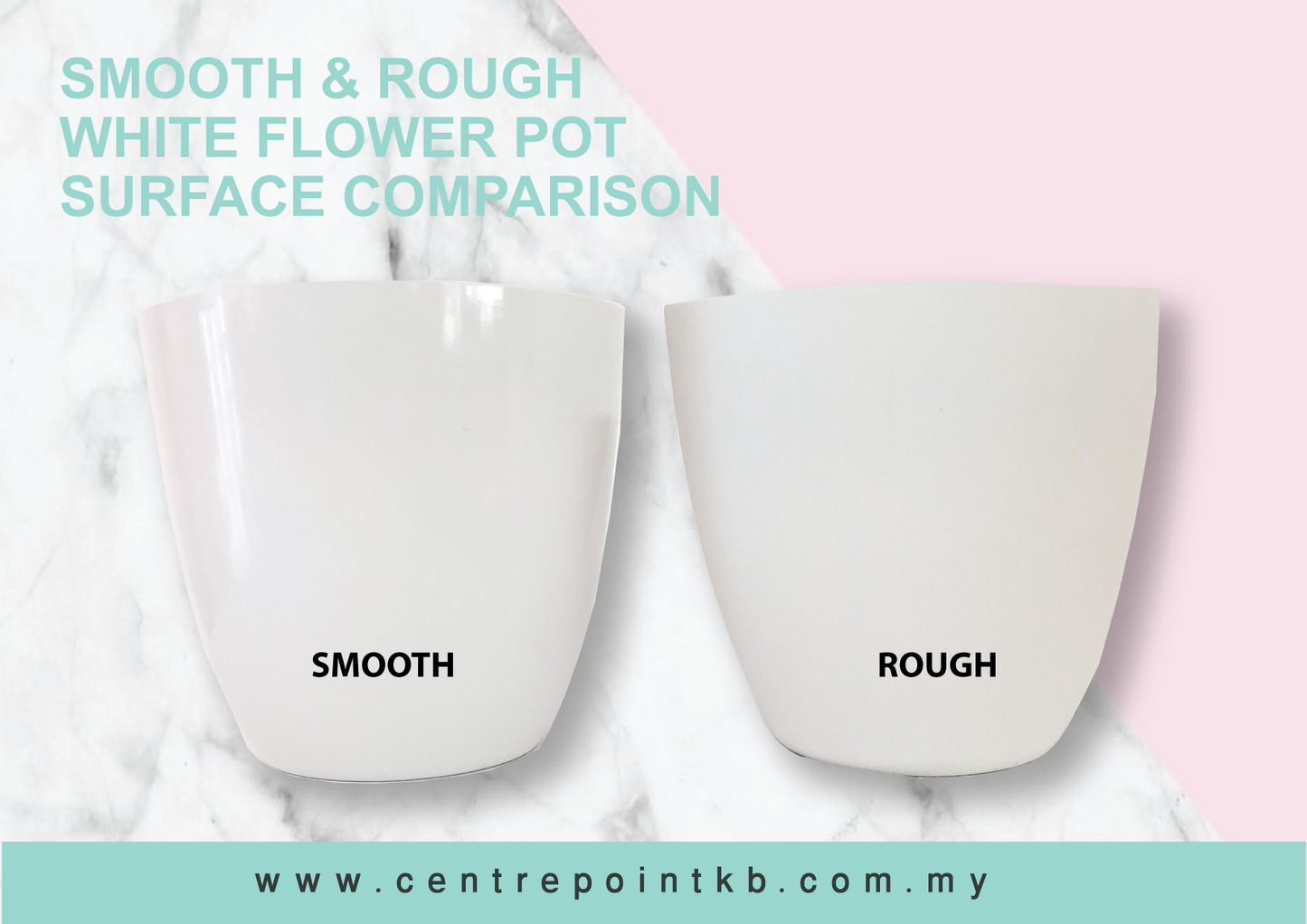 White Flower Pot B (Pieces)