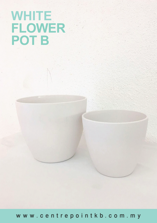 White Flower Pot B (Pieces)