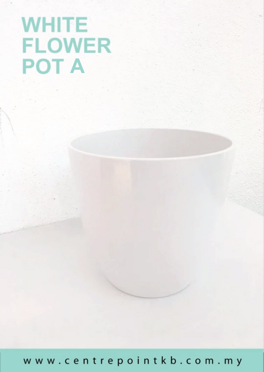 White Flower Pot A (Pieces)