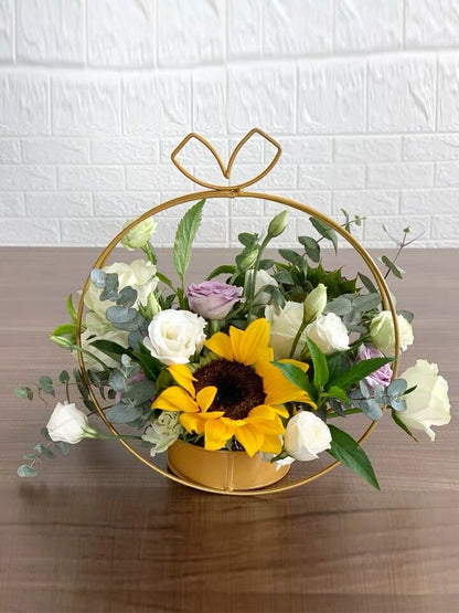 Modern Gold Metal Basket